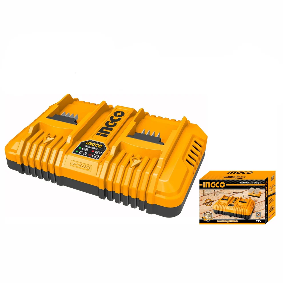 Ingco Cordless 20v Battery Charger Dual 8A