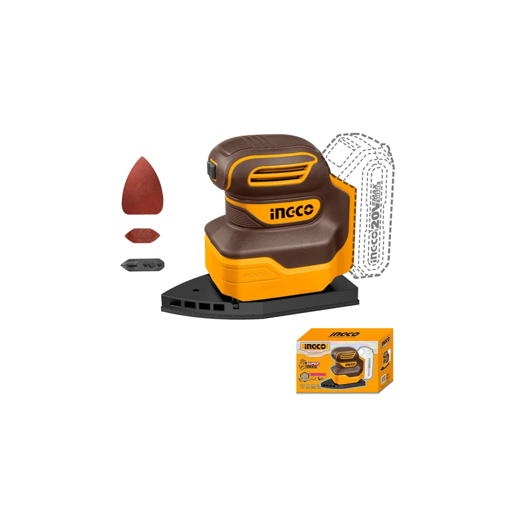 Ingco Cordless 20V Lithium-Ion Palm Mouse Sander CPSLI2014