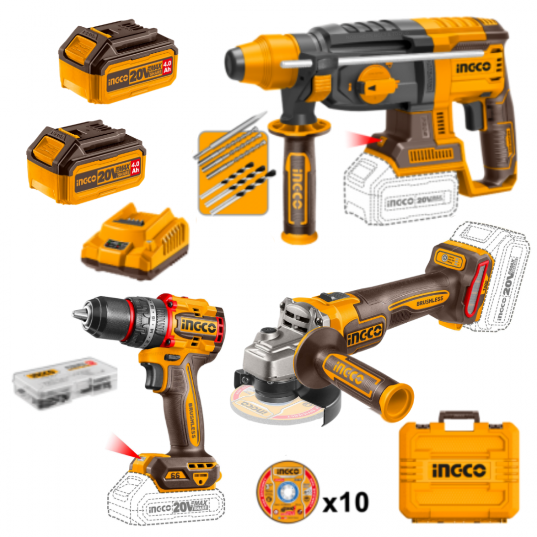 Ingco Cordless 3 in 1 Combo Kit COSLI241198