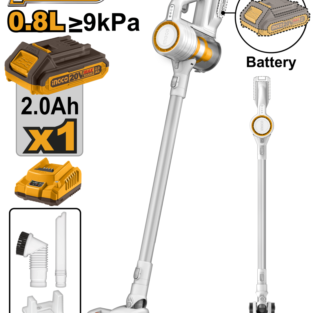 Ingco Cordless 20V Lithium-Ion Stick Vacuum Cleaner Upright Kit Cvli2006