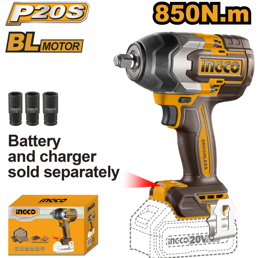 Lithium-ion Impact Wrench (20V) 850NM