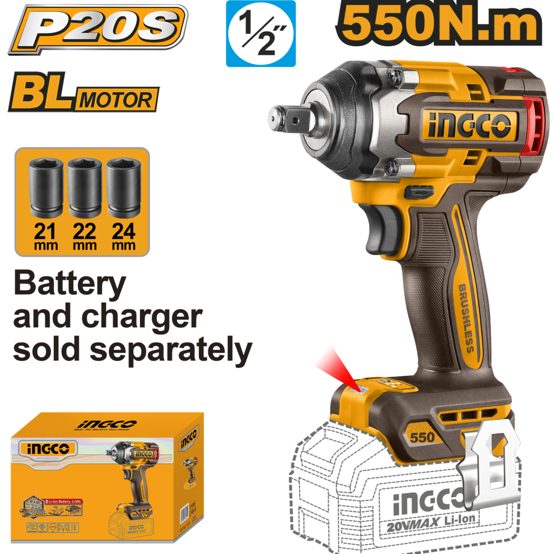 20V Lithium-Ion Impact Wrench 550Nm (Tool Alone)