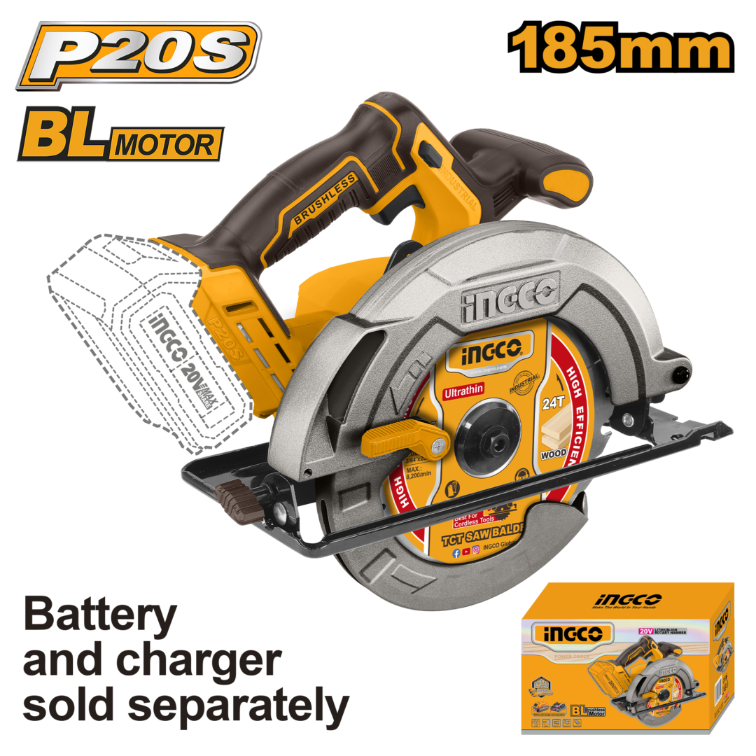 Ingco Cordless Circular Saw 185Mm 20V
