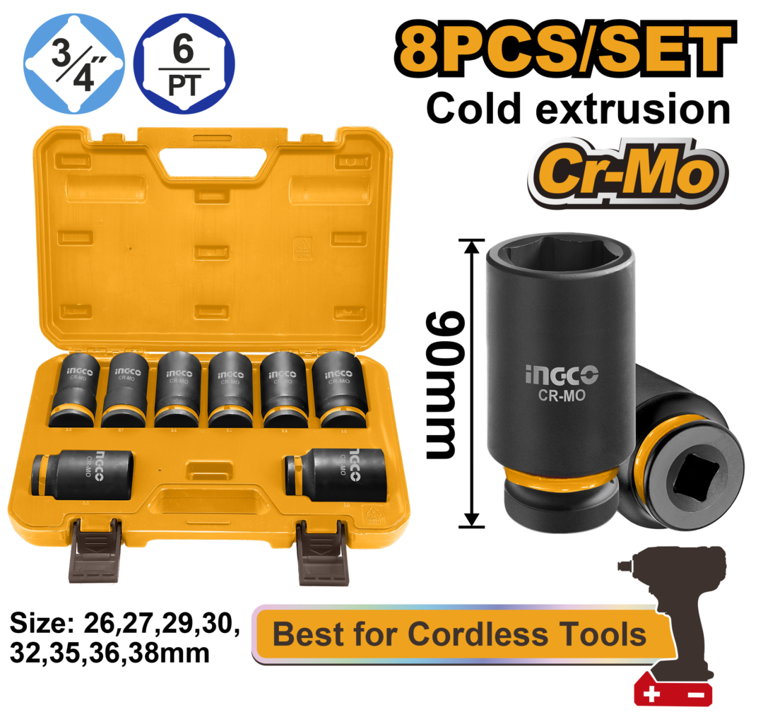 Impact Socket Set 3/4 8pc Hkissd34082l