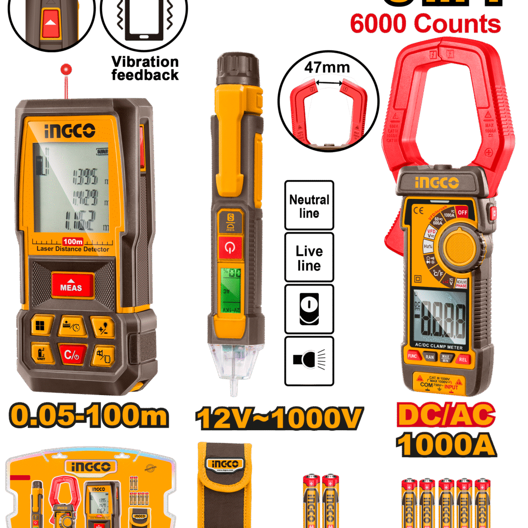 Ingco – Laser Distance Detector Combo Kit Hldd241202
