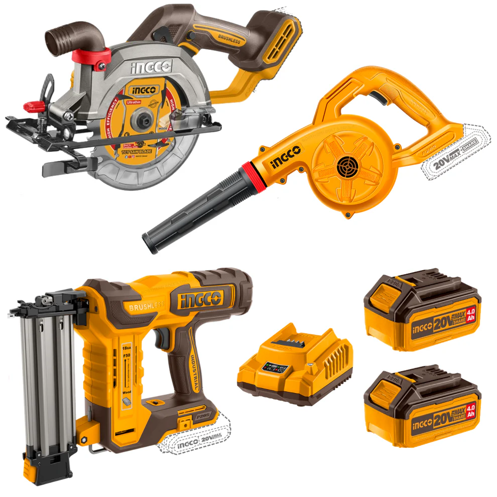 Cordless Blower, Brad Nailer & Circular Saw 3 Piece Combo Kit Ckli25032802