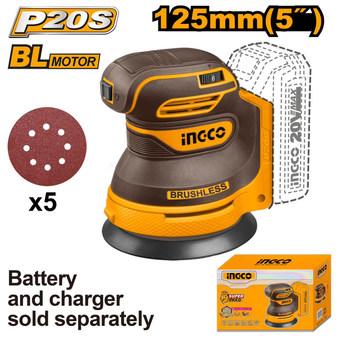 Cordless Orbital Sander Brushless 125mm Crosli2002