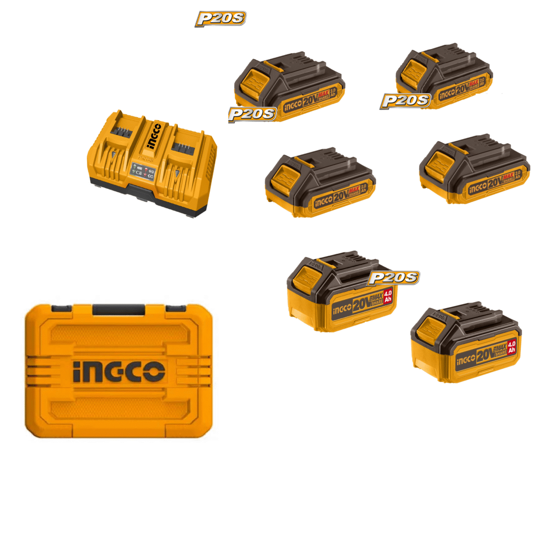 Cosli230701 Battery Combo 4ah 2ah Double Charger in Carry Case