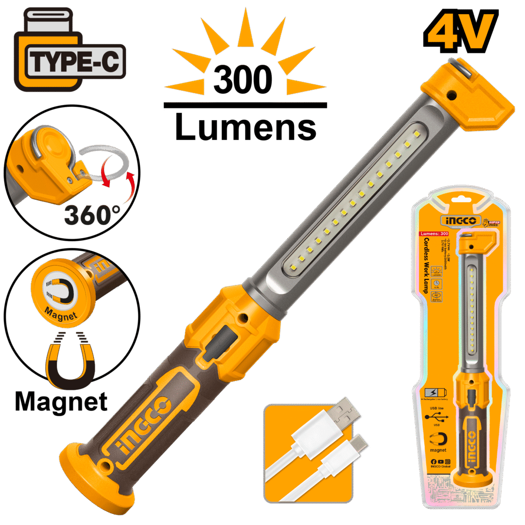 Cordless LED Work Lamp 4V - 300 Lumens Hwli043