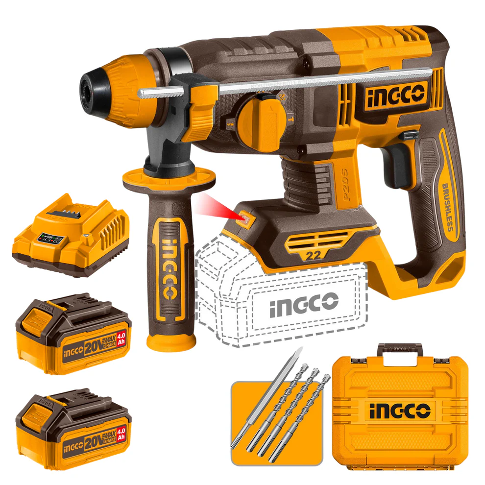 Ingco Cordless Rotary Hammer 22mm Kit Crhli212282