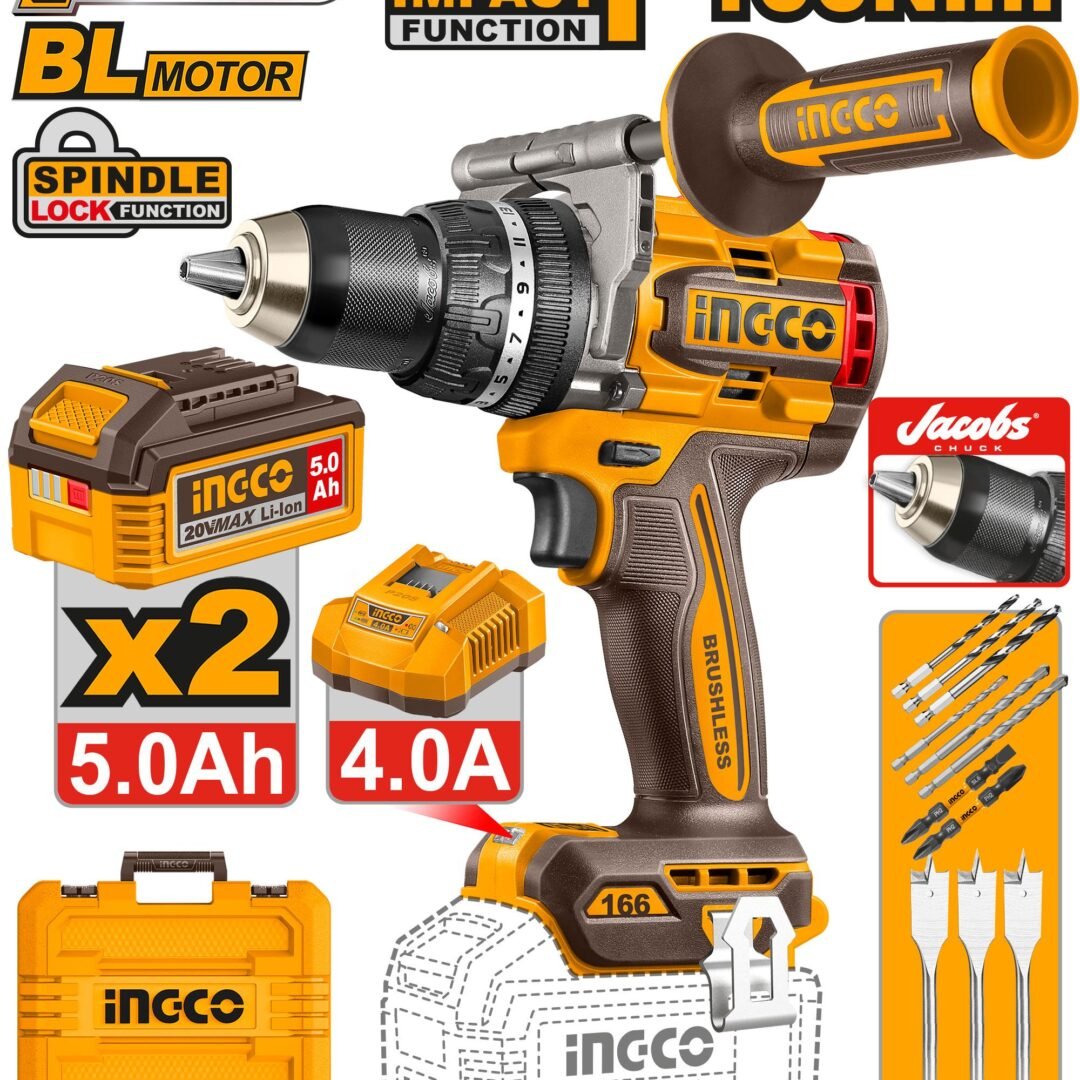 Brushless cordless impact drill 166Nm Kit Cidli201668