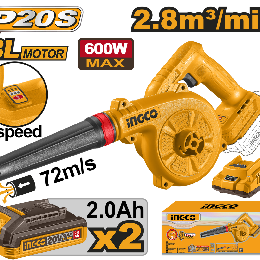 Cordless Blower Brushless 20V Kit 3 Speed P20S Cabli20682