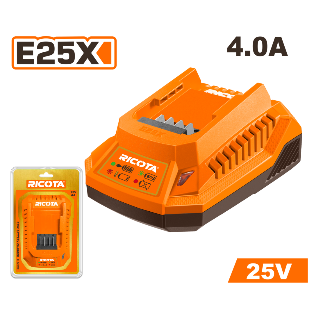 RICOTA 25V 4.0AH CHARGER (E25X)