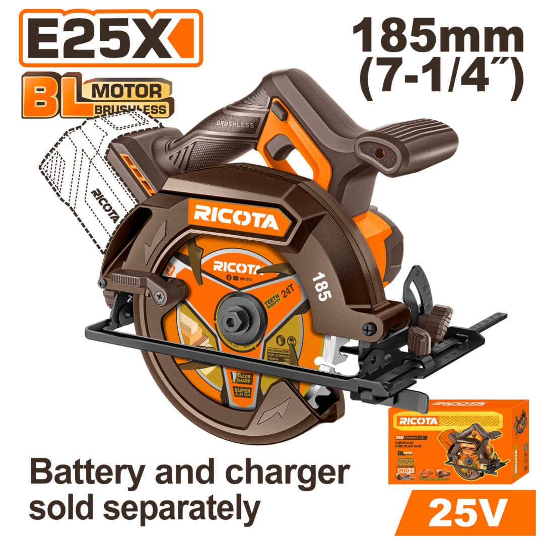 RICOTA 25V CORDLESS CIRCULAR SAW NO B/C