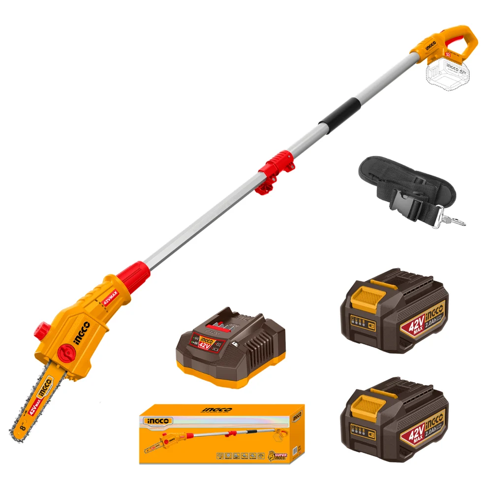 Ingco Cordless 8" Pole Saw 200CM 42V P42M Kit