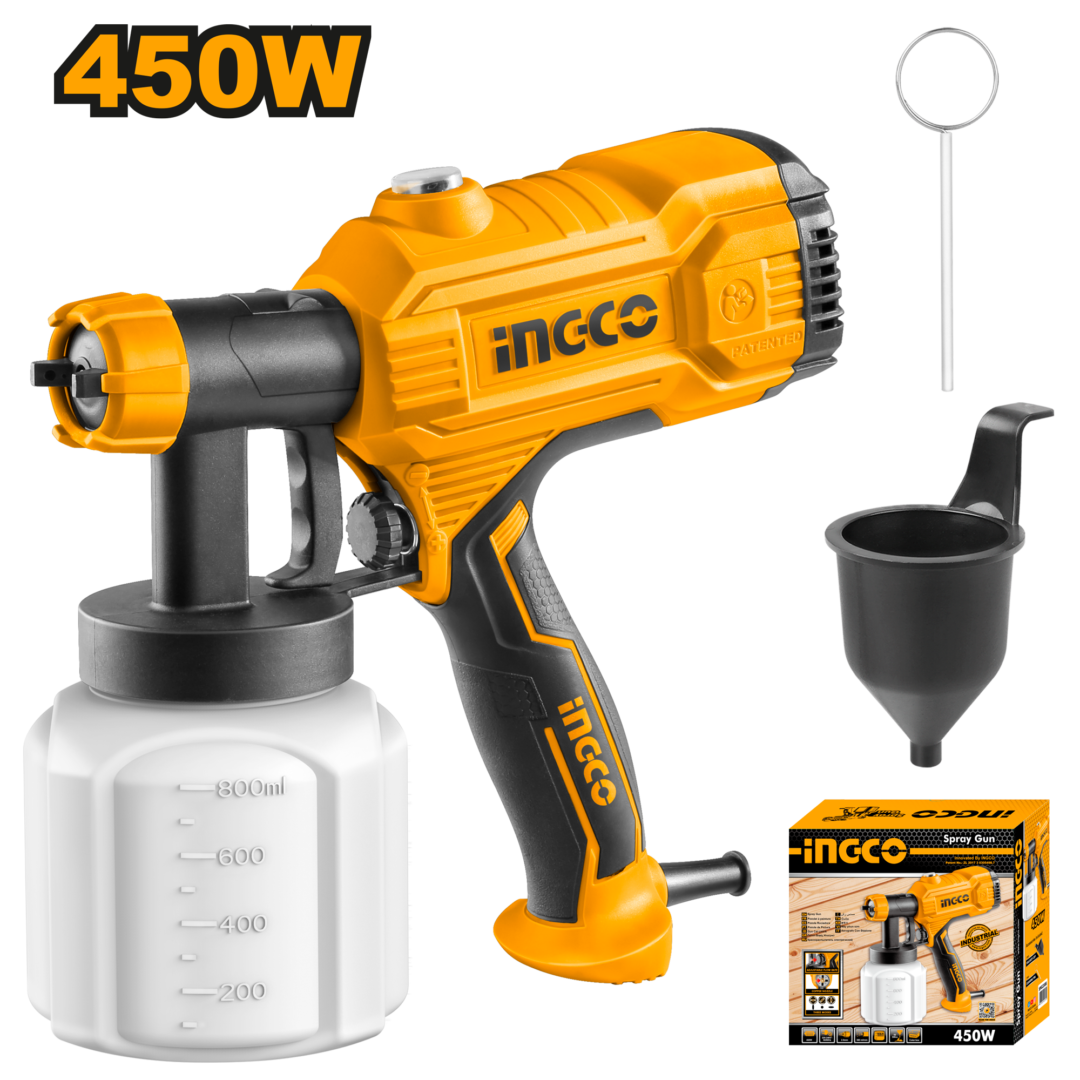 Spraygun HVLP 450W with Plastic Tank SPG3508