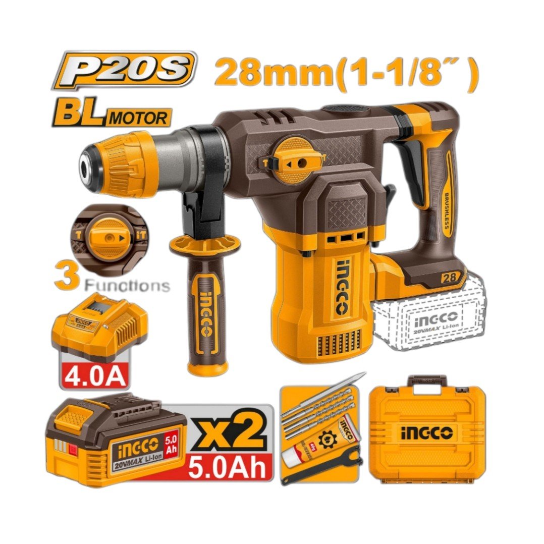 P20S 28mm CHUCK ROTARY HAMMER KIT 4.5J